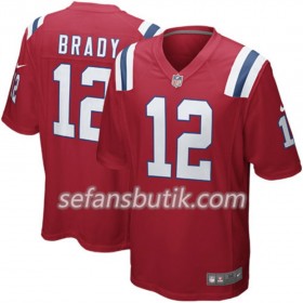 New England Patriots Tröjor Tom Brady 12 Nike Röd - Herr